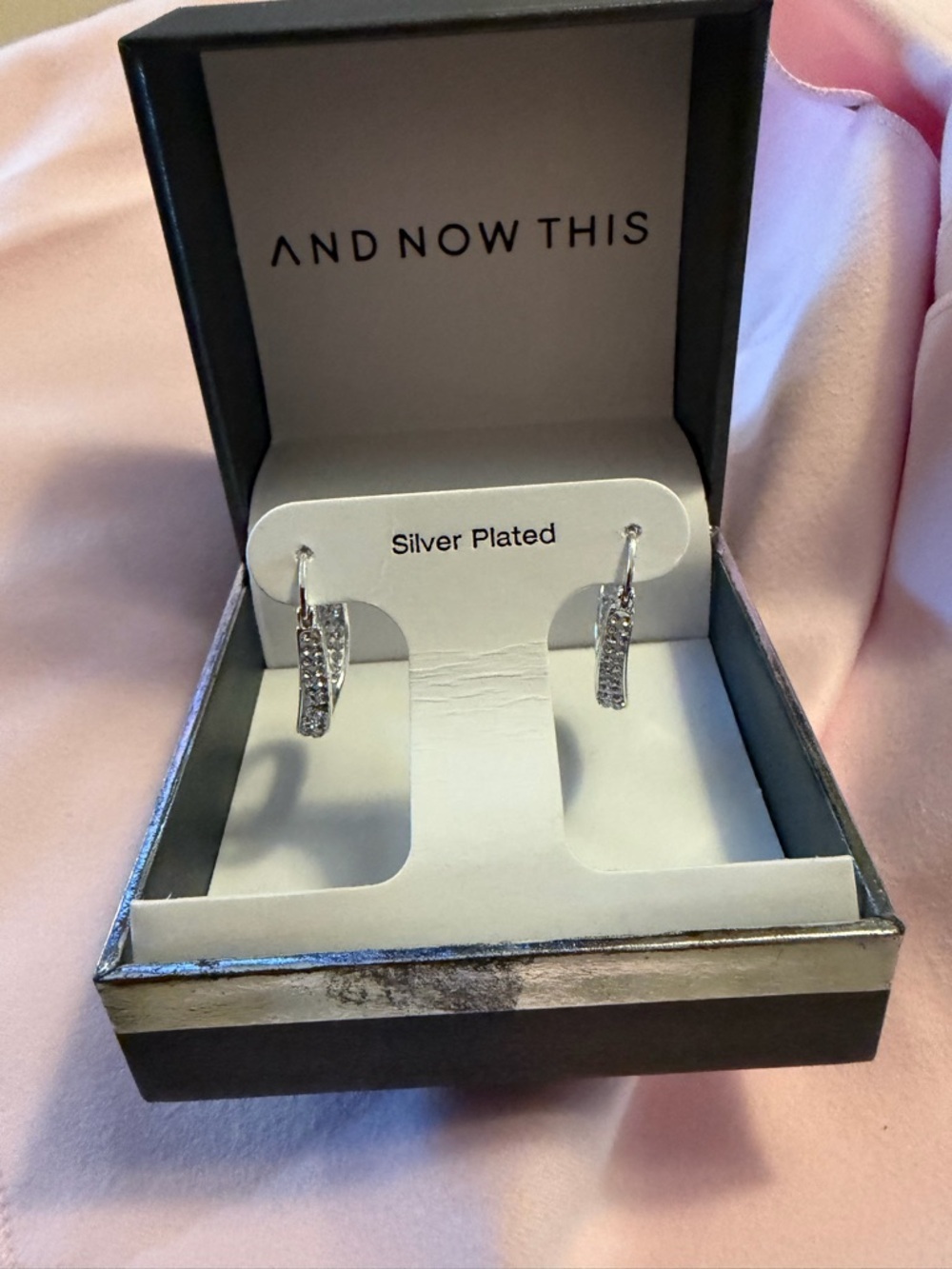 And Now This NWT Silver-Plated Cubic Zirconia Dangle Earrings - Silver